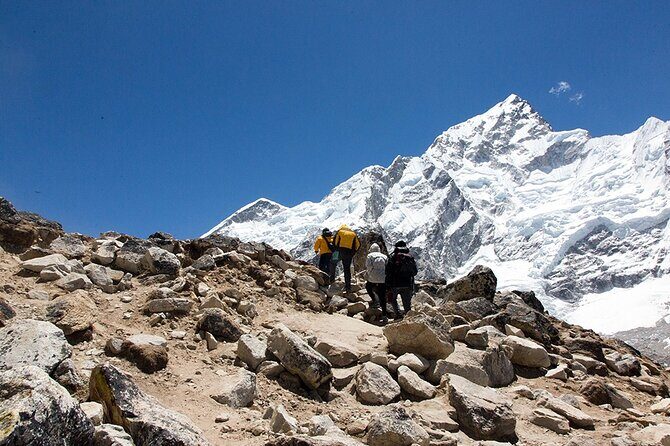 From Kathmandu: Private 14-Day Everest Base Camp Trek - Lobuche to Gorakshep: the approach toward the EBC bowl