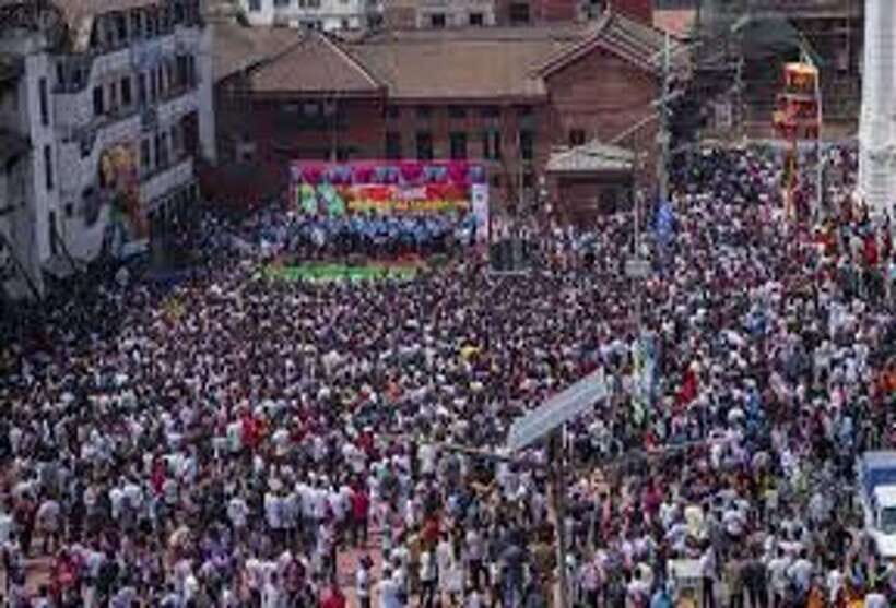 Kathmandu Durbar Square | Holi Festival Celebration 2 March - Holi at Basantapur Durbar Square: Where the ritual and the festival energy meet