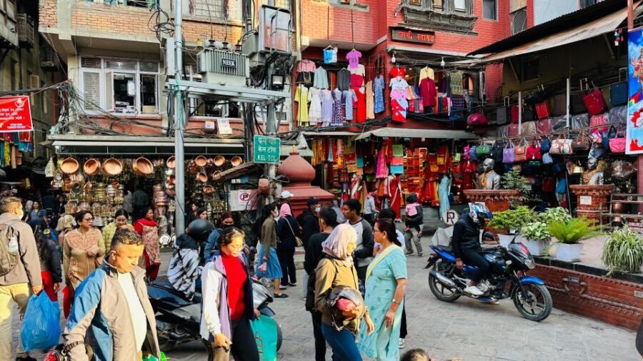 Kathmandu Heritage Walk | Heritage Walk of Kathmandu - Akash Bhairab Temple in Indrachowk: devotion at street level