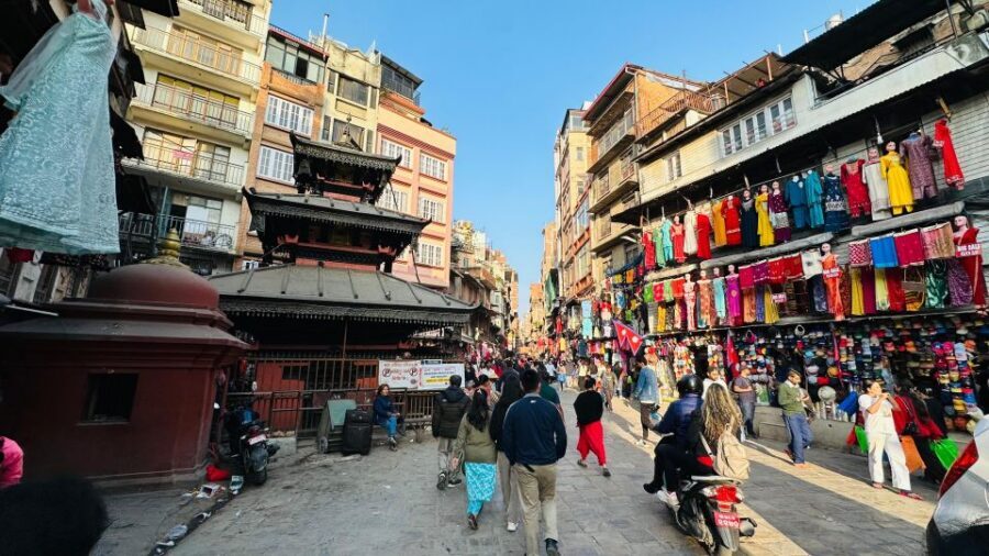 Kathmandu Heritage Walk | Heritage Walk of Kathmandu - Gold Souq and temple courtyards: craftsmanship beside worship